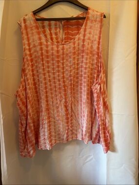 a.n.a Coral Pink Tie-Dye Sleeveless Tunic